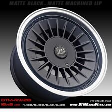 16x8 20 Matte Black 4x100 5x100 Rw20 Wheels Rims Bmw E30 84-91 M-fan