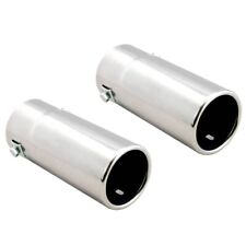 Pack Of 2 Car Muffler Exhaust Tip Stainless Steel Chrome Pipe Fit 1.5 - 2 Inch 