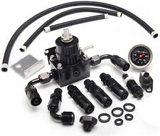 Efi Fuel Pressure Regulator Kit 0-100psi Gauge 6an Fuel Line Fitting Adjustable
