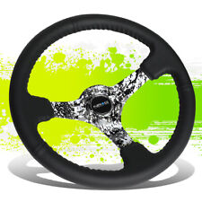 Nrg Rst-036dc-r 350mm 3deep Camo Spoke Leather Steering Wheel Whorn Button