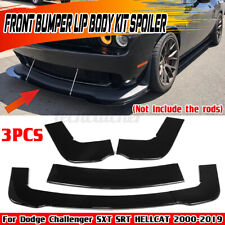 Front Bumper Lip Spoiler Splitters Diffuser For Dodge Challenger Sxt Srt Hellcat