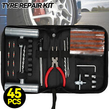 45pc Diy Tire Repair Kit Tools Plugs Punctured Flat Tires For Car Truck Suv Fix