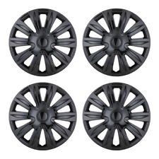 Set Of 4 14 15 16 Glossy Blacksilver Wheel Covers Snap On Hub Caps Tirerim