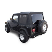 Jeep Wrangler Yj Soft Top 88-95 Upper Doors Tinted Windows Black Denim