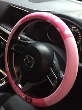 Minnie Mouse Disney Car Truck Steering Wheel Cover Pink Fabric