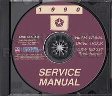1990 Dodge Pickup Truck Shop Manual Cd D150-d350 Ramcharger W150-w350 Service