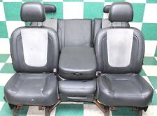 05 Ram Quad Black Gray Leather Suede Dual Power Bench Console Backseat Seats