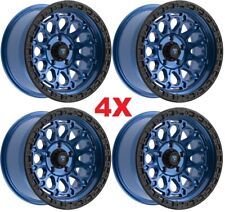 Fittipaldi Ft101 Blue Wheels Rims Fits Toyota Trd Tacoma Ft101 New Set 4