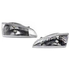 Headlights Headlamps Left Right Pair Set For 95-97 Dodge Intrepid