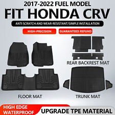 For 2017-2022 Honda Crv Floor Mats Cargo Mats Backrest Mat Trunk Liners Tpe Fuel