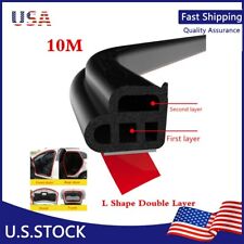 Upgraded 10m Double Layer Seal Strip Car Door Trunk Weather Strip Edge Moulding