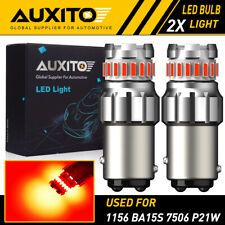 Auxito Red 1157 Canbus Error Free Led Turn Signal Tail Stop Brake Light Bulb Eoa