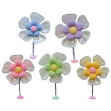 4pcs Cute Flower Car Dashboard Accessories Swaying Daisy Flower Car Accessories