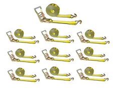 10 Pack 2 X 30 Ratchet Tie Down Strap Wj Wire Hook For Flatbed Truck Trailer