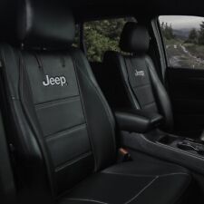  Set 2 Jeep Pu Leather Seat Cover Universal Authentic Mopar 