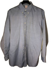 Brooks Brothers Mens Blue Cotton Dress Shirt Long Sleeve 18 35 125