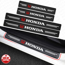 4x Honda Car Door Plate Sill Scuff Cover Anti Scratch 3d Decal Sticker Protector