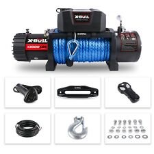 X Bull 13000lbs 12v Electric Winch Synthetic Rope Truck Towing Trailer 4wd