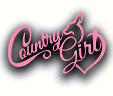 Country Girl Pink Vinyl Decal Sticker For Cars Windows Bumpers Walls Laptops