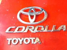 2003 04 05 06 07 08 Toyota Corolla Rear Chrome Emblem Logo Badge Sign Set