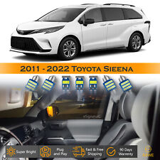 19 X Ultra White Led Lights Interior Package Kit For 2011 - 2022 Toyota Sienna