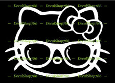 Hello Kitty With Shades - Cars Suvs Vinyl Die-cut Peel N Stick Decalsticker