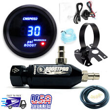 Manual Boost Controller Kit Black Turbo Mbc 0-30psi With Boost Gauge Mount