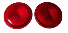Pair Kd-lamp Co Universal Tail Light Trailer Camper Red Brake Lens Cover Aist-75