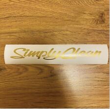 Gold Jdm Simply Clean Stickers Decal 8.5 In