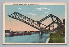 Lift Bridge Foot Of Ferry St. Buffalo New York Postcard