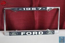 1957 Ford Car Pick Up Truck Front Rear License Plate Holder Chrome Frame New