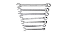 Snap-on 7pc Sae Flank Drive Non-reversible Ratcheting Combo Wrench Set 38-34