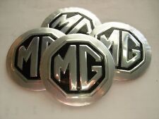 Mg Mgb Midget Td Tc Tf Wheel Center Cap Emblems Aluminum Stickers Coned 3d Silv