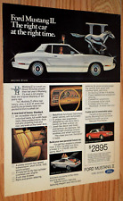 1974 Mustang Ii Ghia Original Vintage Advertisment Ad-74 Ford