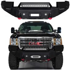 Vijay For 2011-2014 Gmc Sierra 2500 3500 Front Bumper With Winch Plateled Light