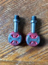 Speedplay Ultra Light Road Pedals Red Stainless Shaft