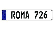 New Italian Italy Roma Eec European Front License Plate Random