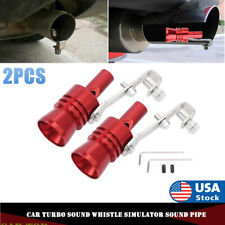 2x Red Car Turbo Sound Whistle Simulator Sound Pipe Exhaust Muffler Pipe Xl