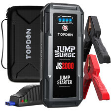 2000a Jump Starter Car Battery Booster Box Power Bank Lithium-ion Topdon Js2000