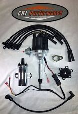Small Cap Chevy I6 6 Cylinder 235 Black Hei Distributor 45k Coil Usa Wires