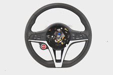  2017-2022 Alfa Romeo Giulia Black Leather Steering Wheel Oem Red Button