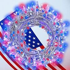 Red White And Blue Christmas Lights200led String Lights For Outdoor Indoor Patr