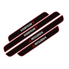 For Mitsubishi Accessories Red Trims Door Scuff Sill Cover Panel Step Protector