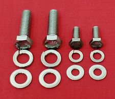 Sbc Chevy Fuel Pump Bolts Kit Stainless Steel Small Block Gm 327 350 383 400 Hex