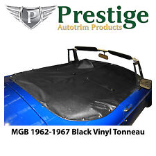 Mgb Tonneau Cover Black Vinyl Without Headrest Pockets 1962-1967