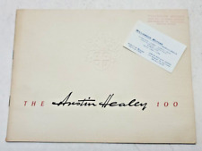 1953 Austin Healey 100 Car Sales Dealer Brochere With Salesman Business Card Vtg