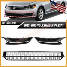 For 2012-2015 Vw Passat Front Bumper Radiator Lower Grille Grill Fog Light Cover