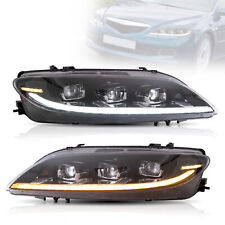 Vland Led Headlights For 2003-2008 Mazda 6 Projectorwith Sequential Turn Signal