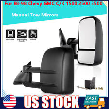 Pair Manual Fold Extend Tow Mirrors For 1988-1998 Chevy Gmc Ck 150025003500