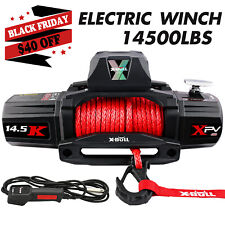 X-bull Electric Winch 14500lbs 12v Synthetic Rope Towing Truck Off Road 4wd